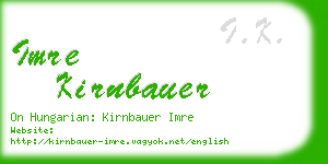 imre kirnbauer business card